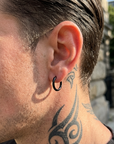 Men's Stainless Steel Hoop Earrings – Hypoallergenic Minimalist Hoops