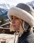 Women's Suede Ear-Flap Fisherman Hat - Thickened Plush Lined Winter Bucket Hat