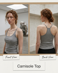 Women's Slim Fit Seamless Camisole Top – Adjustable Strap