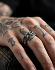 Men's Minimalist Stainless Steel Layered Ring – Stackable Street Style