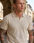 Men's Classic Linen Blend Polo Shirt – Short Sleeve