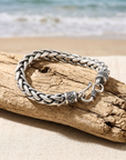 Men's Geometric Woven Punk Bracelet – Electroplated Alloy Bangle