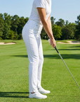 Hochwertige Stretch-Golfhose für Damen – schmal geschnittene Hose mit hoher Taille, schnelltrocknendem Stoff und geradem Bein