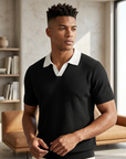 Men's Viscose Ice Silk Polo T-Shirt – Slim Fit Short Sleeve