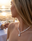Women's Natural Freshwater Pearl Sterling Silver Necklace