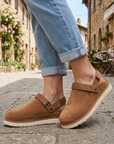 Kork-Sandalen mit Fleece-Futter für Damen