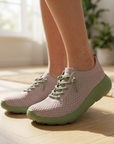 Women's Breathable Mesh Slip-On Flat Shoes – Lightweight Flyknit