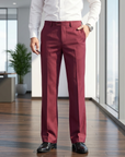 Men's High-Waist Straight-Leg Business Pants – Slim Flare Trousers