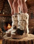 Women's Mid-Calf Snow Boots - Plush Lined, Non-Slip, Winter