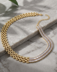 Women's Geometric Diamond Collarbone Necklace – Titanium Steel Electroplated Chain with Crystal Pendant
