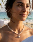 Women's Natural Freshwater Pearl Sterling Silver Necklace
