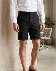 Men's Slim Fit Cuffed Dress Shorts - British Style Summer Shorts