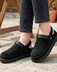 Kork-Sandalen mit Fleece-Futter für Damen