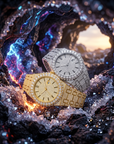 Men's Full Diamond Quartz Watch