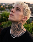 Men's Colorful Spliced Shell Pearl Necklace - Hip-Hop Style
