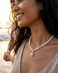 Women's Natural Freshwater Pearl Sterling Silver Necklace