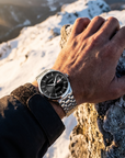 Herren-Automatik-Uhr, ultraflach – 39mm Edelstahl, Doppelte Kalenderanzeige & 50M wasserdicht