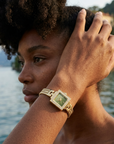 Women's Square Quartz Watch – Retro Alloy Bracelet Wristwatch