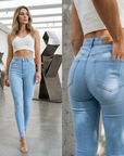 Women's High-Waist Skinny Jeans – Stretch Denim Pencil Pants