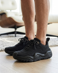 Herren Low Top Freizeitsneaker mit dicker Sohle – Retro-Schnürschuhe mit atmungsaktivem Mesh-Innenfutter und Gummisohle
