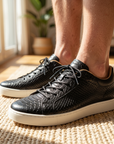 Men's Crocodile Embossed Genuine Leather Shoes