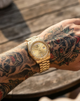 Men's Automatic Calendar Watch – Stainless Steel Mechanical Timepiece with Day-Date Display, Mineral Crystal & Waterproof Design