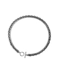 Men's Titanium Steel Double-Layer Geometric Chain Necklace – OT Buckle Electroplated Finish