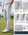 Men's Quick-Dry Breathable Golf Pants – Lightweight Straight Leg