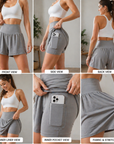 Women's High-Waist Quick-Dry Sports Two-Piece Set – Padded Bra & Shorts with Side Pocket, 4 Colors