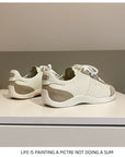 Damen-Freizeitsneaker aus Leder – Retro-Halbschuhe aus Rindsleder mit weicher Gummisohle, leichtem Tragekomfort und rutschfestem Design