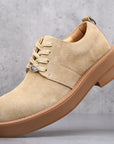 Herren Premium Cowhide Arbeitsstiefel – Retro Amerikanische Schnür-Sicherheitsstiefel, rutschfeste dicke Sohle, EU 38–44
