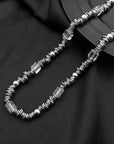 Men's Fashion Light Luxury Necklace – Titanium Steel Ice-Style Drawing Pendant Chain
