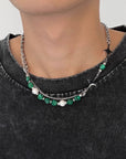 unisex Geometric Natural Stone Necklace