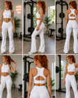 Damen High-Waist Yoga-Hose mit Bauchkontrolle und schnelltrocknendem Stoff