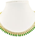 Women's Emerald Zircon Choker Necklace – Gold-Plated Copper