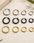 Men's Stainless Steel Hoop Earrings – Hypoallergenic Minimalist Hoops