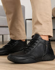 Herren Martin Stiefel aus echtem Leder – Zweilagige Rindsleder-Schnürstiefel im britischen Stil, Gummisohle, EU 38–46