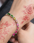Women's Natural Tourmaline Bracelet – 925 Sterling Silver Fine Jewelry