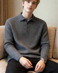 Men's Thickened Lapel Sweater – Winter Base Layer