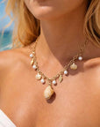 Women's Ocean Pearl Tassel Necklace – Starfish and Shell Beach-Inspired Pendant