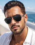 Herren Polarisierte Titanlegierungs-Sonnenbrille – UV400, TAC-Gläser, photochrome Option