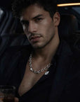 Men's Titanium Steel Cross Pendant Necklace – Snake Bone Chain Hip-Hop Punk