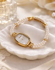 Women's Quartz Watch – Elegant 24-Hour Display with Butterfly Clasp, Leather & Metal Strap Options