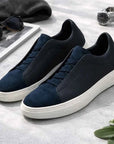 Men's Casual Leather Sneakers – PU Upper, Top-Grain Cowhide Lining, Lace-Up, EU 37–45, 2 Colors
