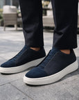Herren-Sneaker aus Freizeit-Leder – Obermaterial PU, Futter aus Narbenleder, Schnürsenkel, EU 37–45, 2 Farben