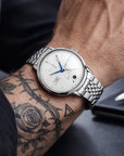 Herren Automatische Mechanische Uhr – MIYOTA Japan Uhrwerk, 43mm Zifferblatt, 14mm, Edelstahl, 30M Wasserdicht, Wochentagsanzeige