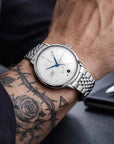 Men's Automatic Mechanical Watch – MIYOTA Japan Movement, 43mm Dial, 14mm, Stainless Steel, 30M Waterproof, Week Display