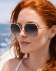 Polarisierte Damen-Sonnenbrille – TAC-Gläser UVA/UVB-Schutz, Retro-Fassung, 50–55 mm, blendfreie, leichte Brille
