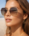 Polarisierte Damen-Sonnenbrille – TAC-Gläser UVA/UVB-Schutz, Retro-Fassung, 50–55 mm, blendfreie, leichte Brille