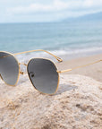 Polarisierte Damen-Sonnenbrille – TAC-Gläser UVA/UVB-Schutz, Retro-Fassung, 50–55 mm, blendfreie, leichte Brille
